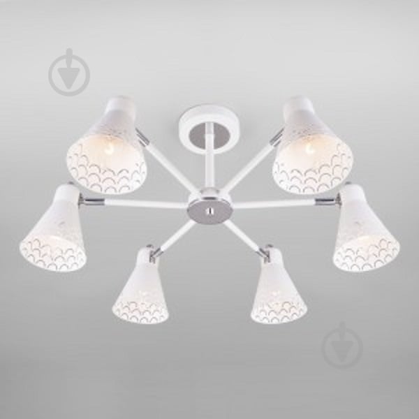 Люстра потолочная Strotskis Trina 6x60 Вт E14 белый 70100/6 - фото 3 Люстра потолочная Strotskis Trina 6x60 Вт E14 белый 70100/6 - фото 3