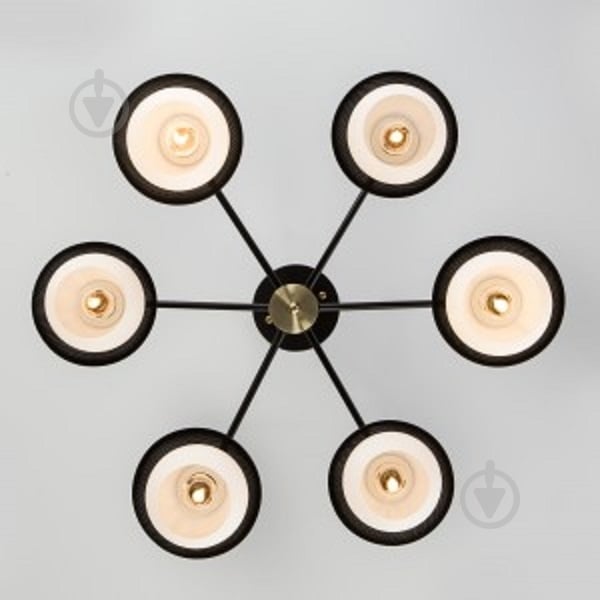 Люстра потолочная Strotskis Nocciola 6x60 Вт E27 черный 70106/6 - фото 3