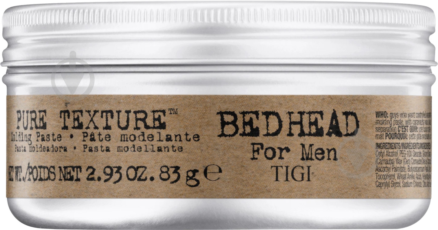 Паста для волос TIGI For Men Pure Texture Molding Pasta Modellante 83 г - фото 1 Паста для волос TIGI For Men Pure Texture Molding Pasta Modellante 83 г - фото 1