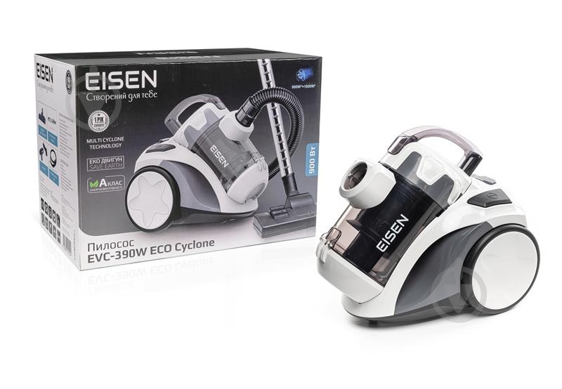 Пылесос Eisen EVC-390W ECO Cyclone white/grey - фото 11 Пылесос Eisen EVC-390W ECO Cyclone white/grey - фото 11