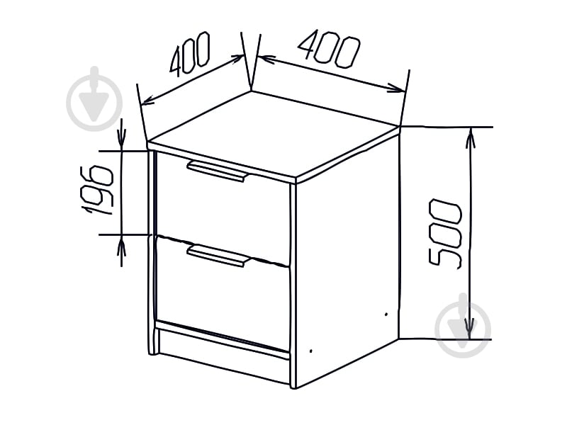 Комод DC Erin 1 400x500x400 мм дуб сонома/нимфея альба - фото 5
