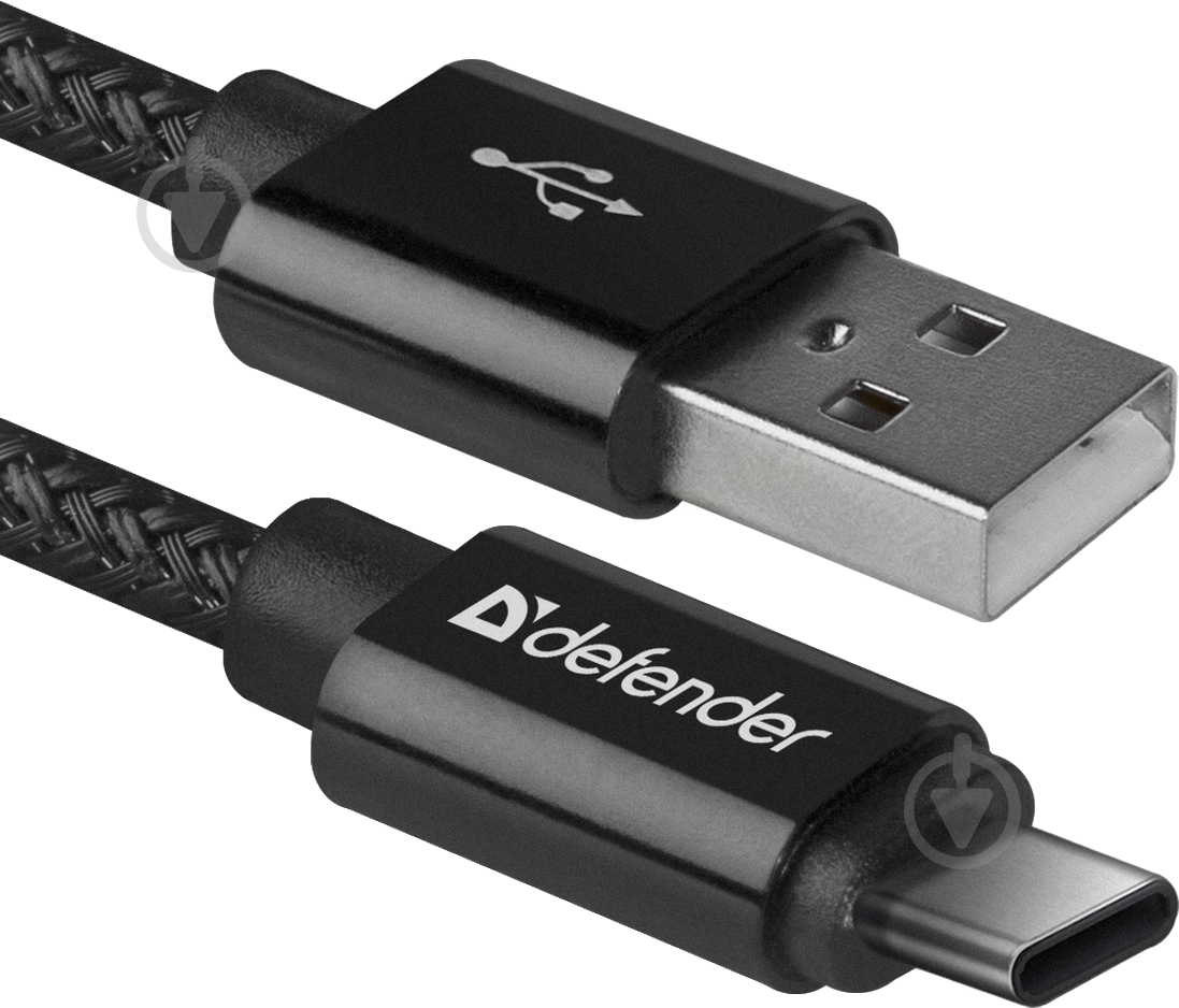 Кабель Defender USB Type-C 1 м черный (87814) - фото 2 Кабель Defender USB Type-C 1 м черный (87814) - фото 2