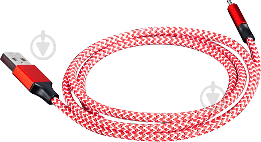 Кабель Modecom USB Type-C 1 м красный (CAB-MC-SPARK-03) - фото 1