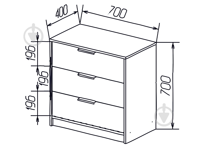 Комод DC Erin 3 дуб сонома/аляска - фото 5 Комод DC Erin 3 дуб сонома/аляска - фото 5
