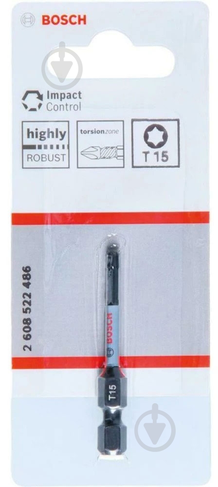 Бита Bosch Impact Control T15 50 мм 1 шт. 2608522486 - фото 2