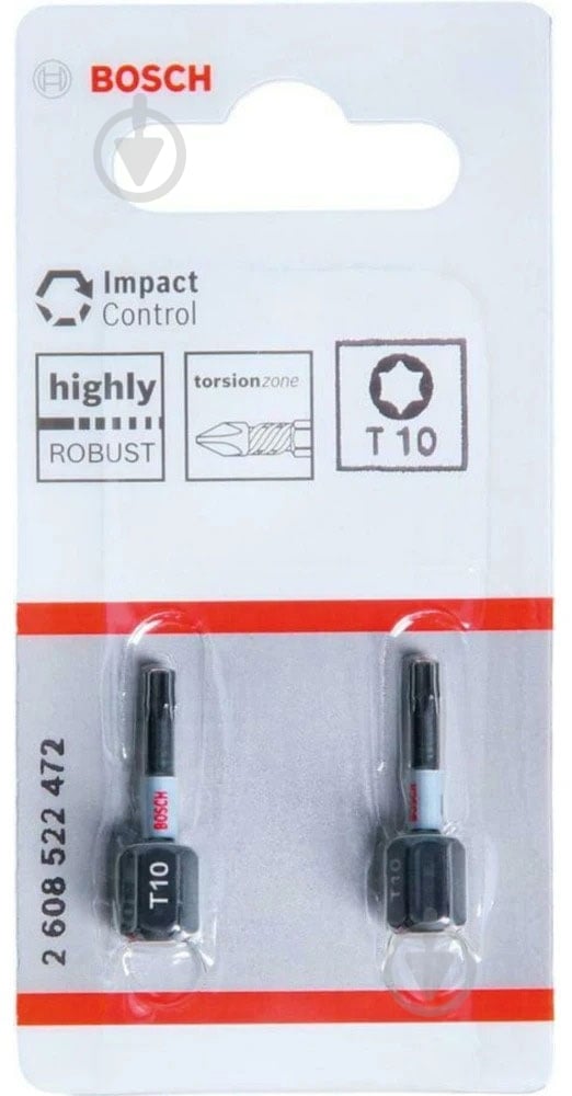 Бита Bosch PRO Impact Control T10 25 мм 2 шт. 2608522472 - фото 2