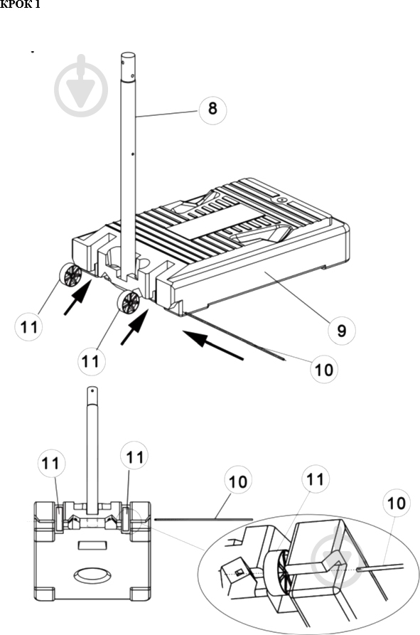 Баскетбольная стойка Pro Touch Basketball Set 128486-900001 220 см - фото 4