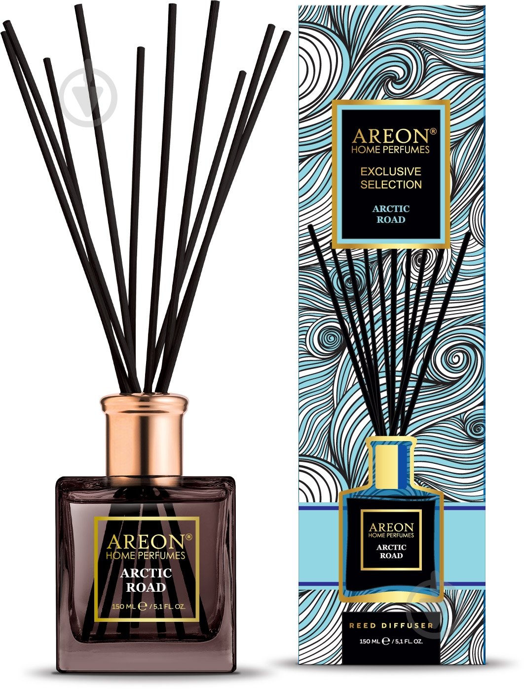 Аромадиффузор с палочками Areon Home Perfumes Exclusive 150 мл Арктическая дорога - фото 1