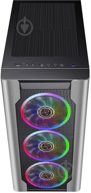 Корпус 1stPlayer DX-R1-PLUS Color LED Black без БП - фото 3
