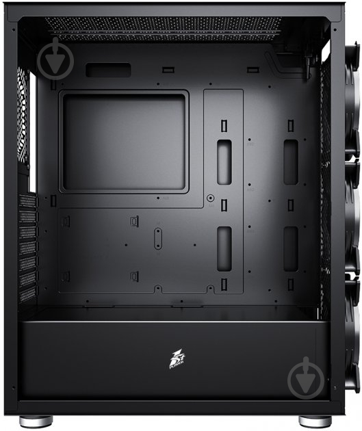 Корпус 1stPlayer DX-R1-PLUS Color LED Black без БП - фото 4
