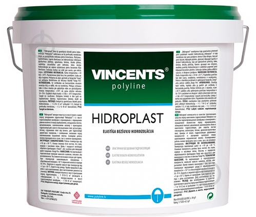 Гидроизоляционная мембрана VINCENTS POLYLINE Hidroplast однокомпонентная 15 кг - фото 1 Гидроизоляционная мембрана VINCENTS POLYLINE Hidroplast однокомпонентная 15 кг - фото 1