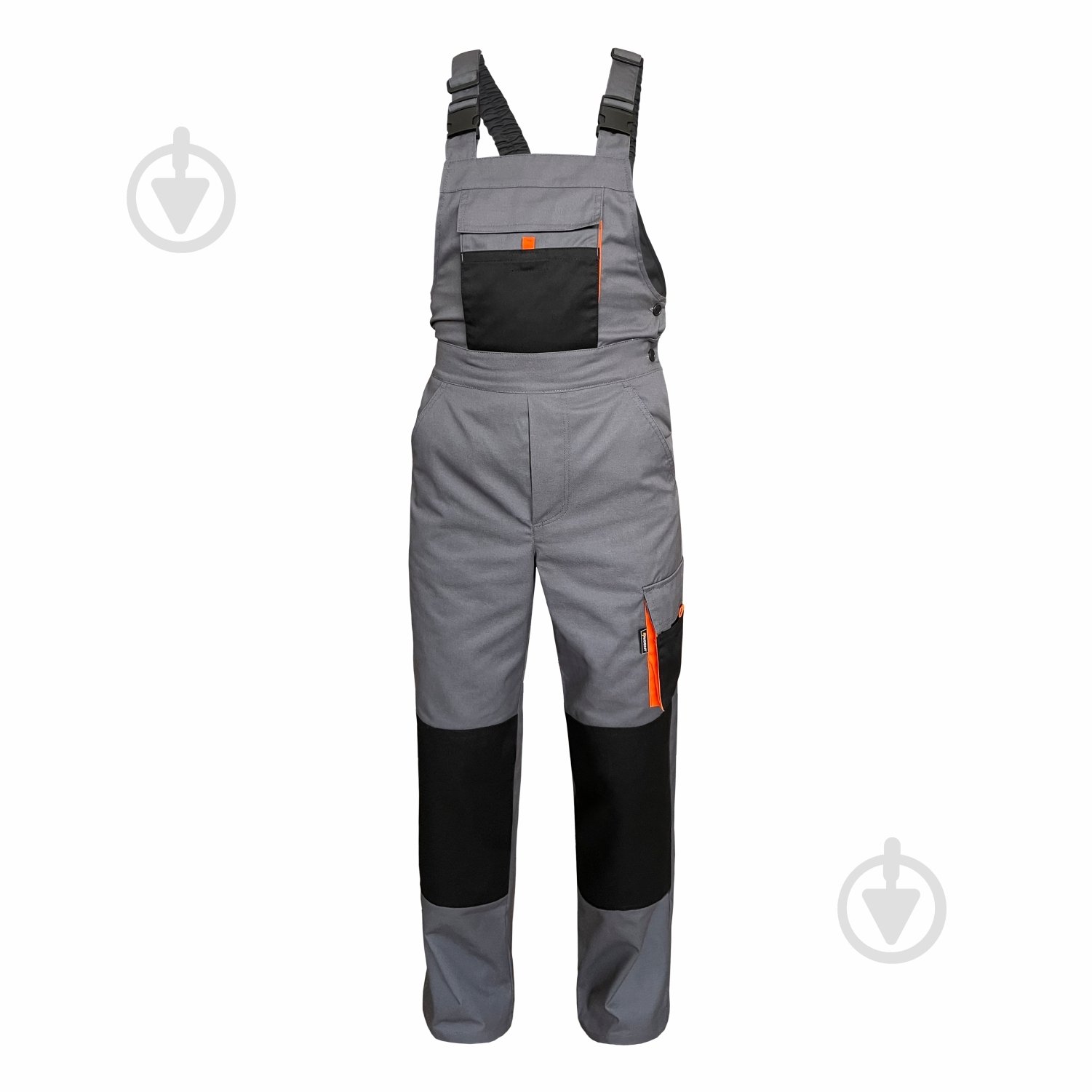 Полукомбинезон рабочий Trident р. XL рост 3-4 ПК-002 серый с черным - фото 1 Полукомбинезон рабочий Trident р. XL рост 3-4 ПК-002 серый с черным - фото 1