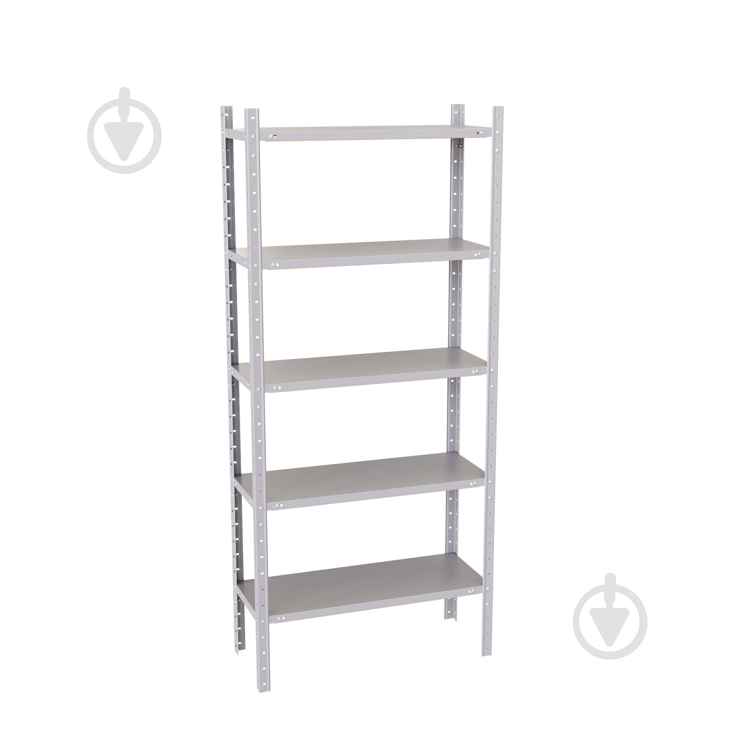 Стелаж 1900x950x300 мм Altep Гранд срібний метал полиці 5 шт. фарбований - фото 1