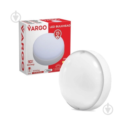 Светильник светодиодный VARGO 20 Вт 5000 K ЖКХ IP54 111861 - фото 2 Светильник светодиодный VARGO 20 Вт 5000 K ЖКХ IP54 111861 - фото 2