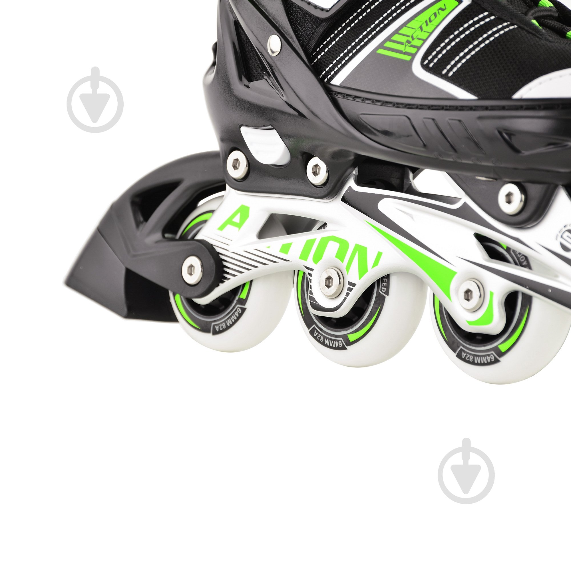 Роликовые коньки 2 в 1 Action 153B5/2IN1/GR33-36 р. 33-36 зеленый - фото 12