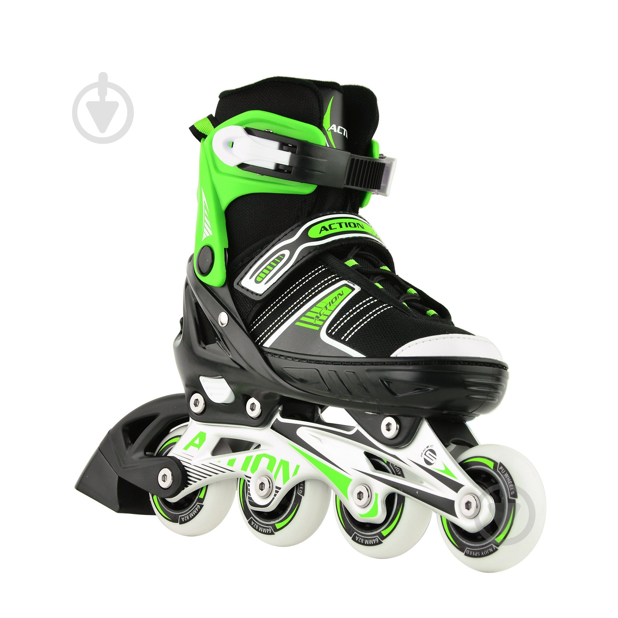 Роликовые коньки 2 в 1 Action 153B5/2IN1/GR33-36 р. 33-36 зеленый - фото 7