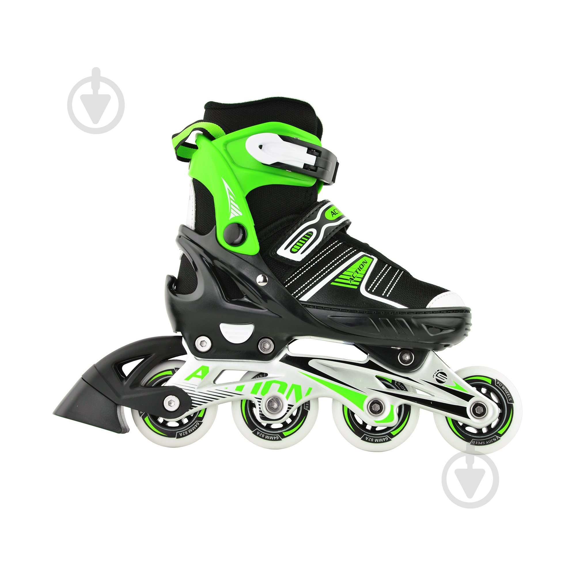 Роликовые коньки 2 в 1 Action 153B5/2IN1/GR33-36 р. 33-36 зеленый - фото 3