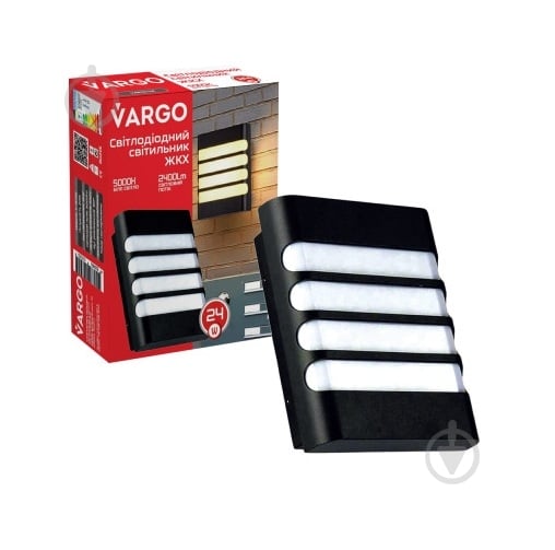 Светильник настенный VARGO V-111853 24 Вт черный 111853 - фото 3