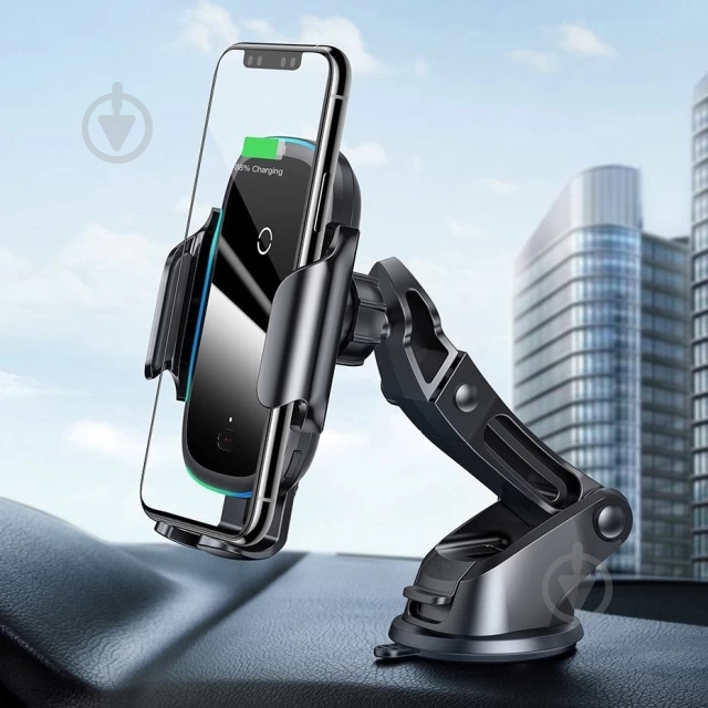 Держатель для смартфона BASEUS Light Electric Holder черный - фото 7