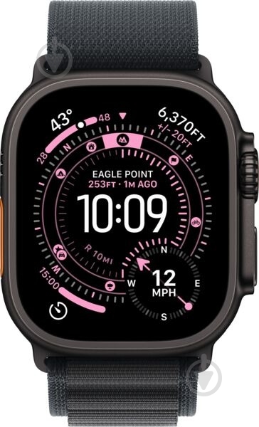 Ремешок Apple 49 мм Alpine Loop Small Black Titanium Finish black (MG9G4ZM/A) - фото 2