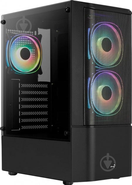 Корпус AeroCool Quantum Mesh Black Mid Tower FRGB side panel (QuantumMesh-G-BK-v2) - фото 5 Корпус AeroCool Quantum Mesh Black Mid Tower FRGB side panel (QuantumMesh-G-BK-v2) - фото 5