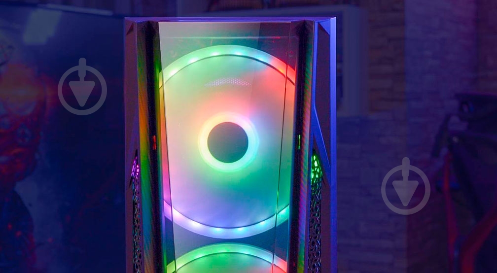 Корпус AeroCool NightHawk-G-BK-v1 Black - фото 12