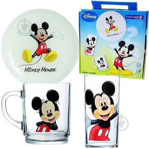 Набір дитячого посуду Disney Mickey Colors 3 предмети H5320 Disney Luminarc - фото 1
