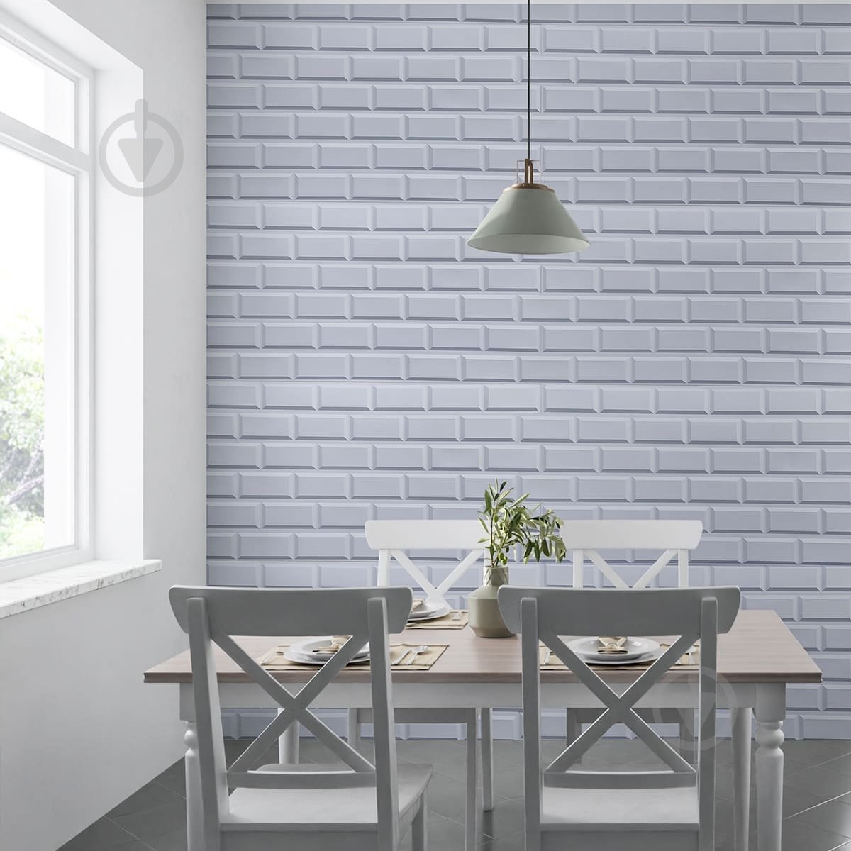 3D-панель с ПВХ Sticker Wall белый клинкерный кирпич 960х480х4 мм (1431) - фото 4 3D-панель с ПВХ Sticker Wall белый клинкерный кирпич 960х480х4 мм (1431) - фото 4