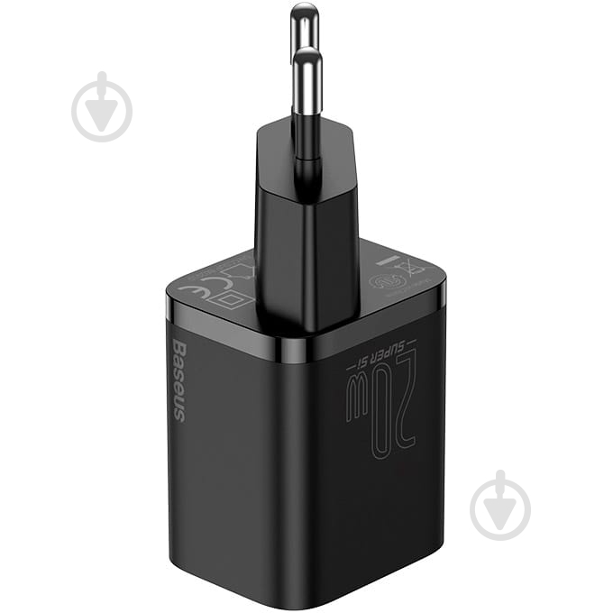 Сетевое зарядное устройство Super Si 1C 20W With Simple Wisdom Data Cable Type-C/iP 1m Black - фото 1 Сетевое зарядное устройство Super Si 1C 20W With Simple Wisdom Data Cable Type-C/iP 1m Black - фото 1