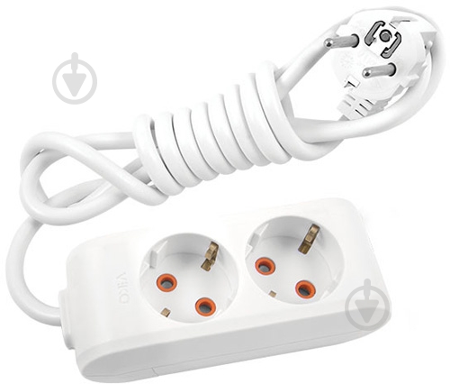 Удлинитель 16 А 230 В с заземлением 2 гн. белый 5 м 90114205 - фото 1 Удлинитель 16 А 230 В с заземлением 2 гн. белый 5 м 90114205 - фото 1