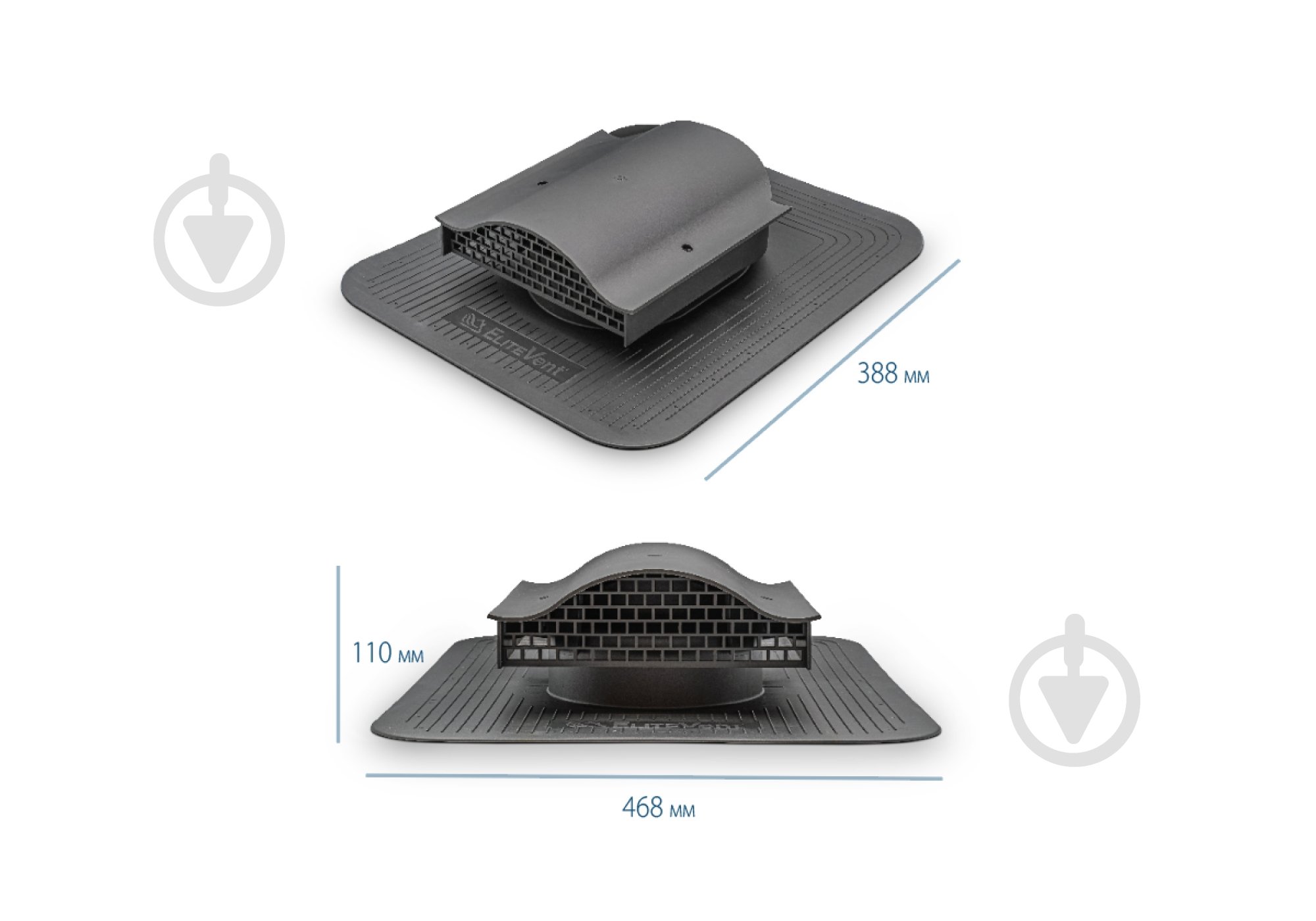 Аэратор точечный EliteVent черный для битумной черепицы - фото 6