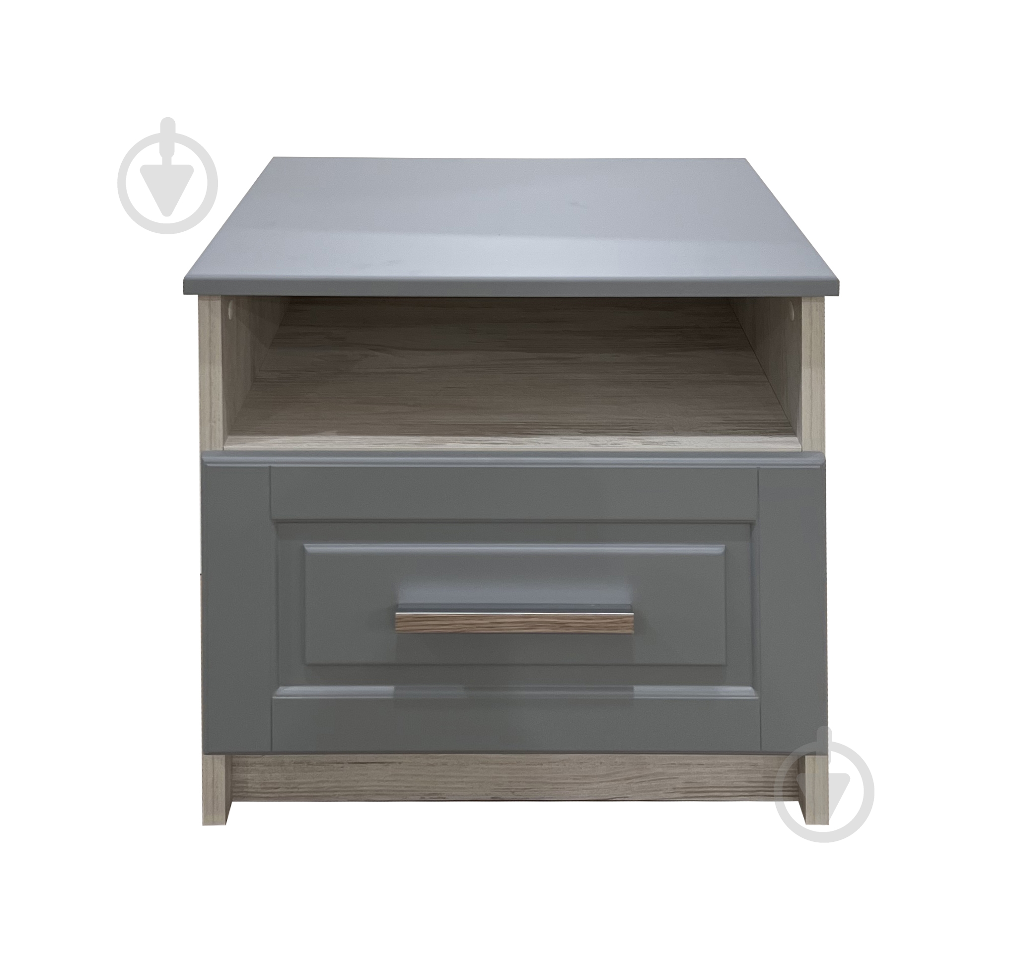 Тумба прикроватная Kartissa Кастелло 506x506x400 мм артвуд светлый/серый (К-ТКр-1) - фото 1 Тумба прикроватная Kartissa Кастелло 506x506x400 мм артвуд светлый/серый (К-ТКр-1) - фото 1