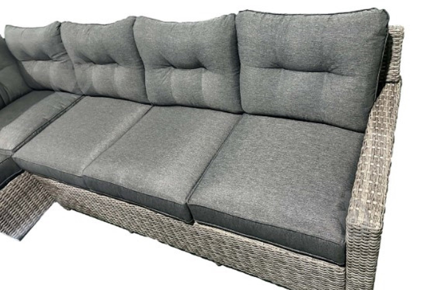 Комплект мебели Indigo АВРОРА стол + угловой диван + 2 банкетки + подушки серый - фото 3 Комплект мебели Indigo АВРОРА стол + угловой диван + 2 банкетки + подушки серый - фото 3