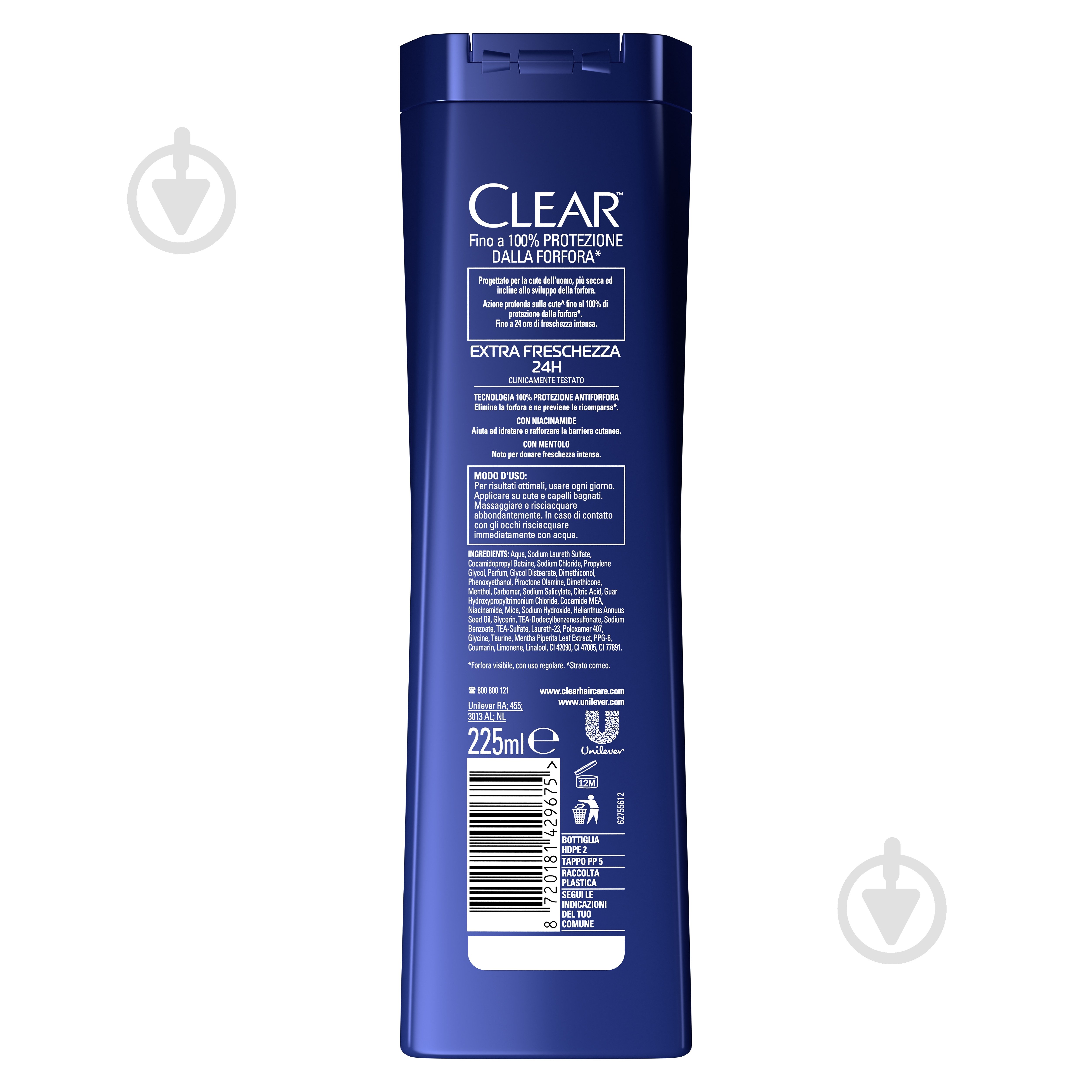 Шампунь CLEAR Ледяная свежесть с ментолом 225 мл - фото 3 Шампунь CLEAR Ледяная свежесть с ментолом 225 мл - фото 3