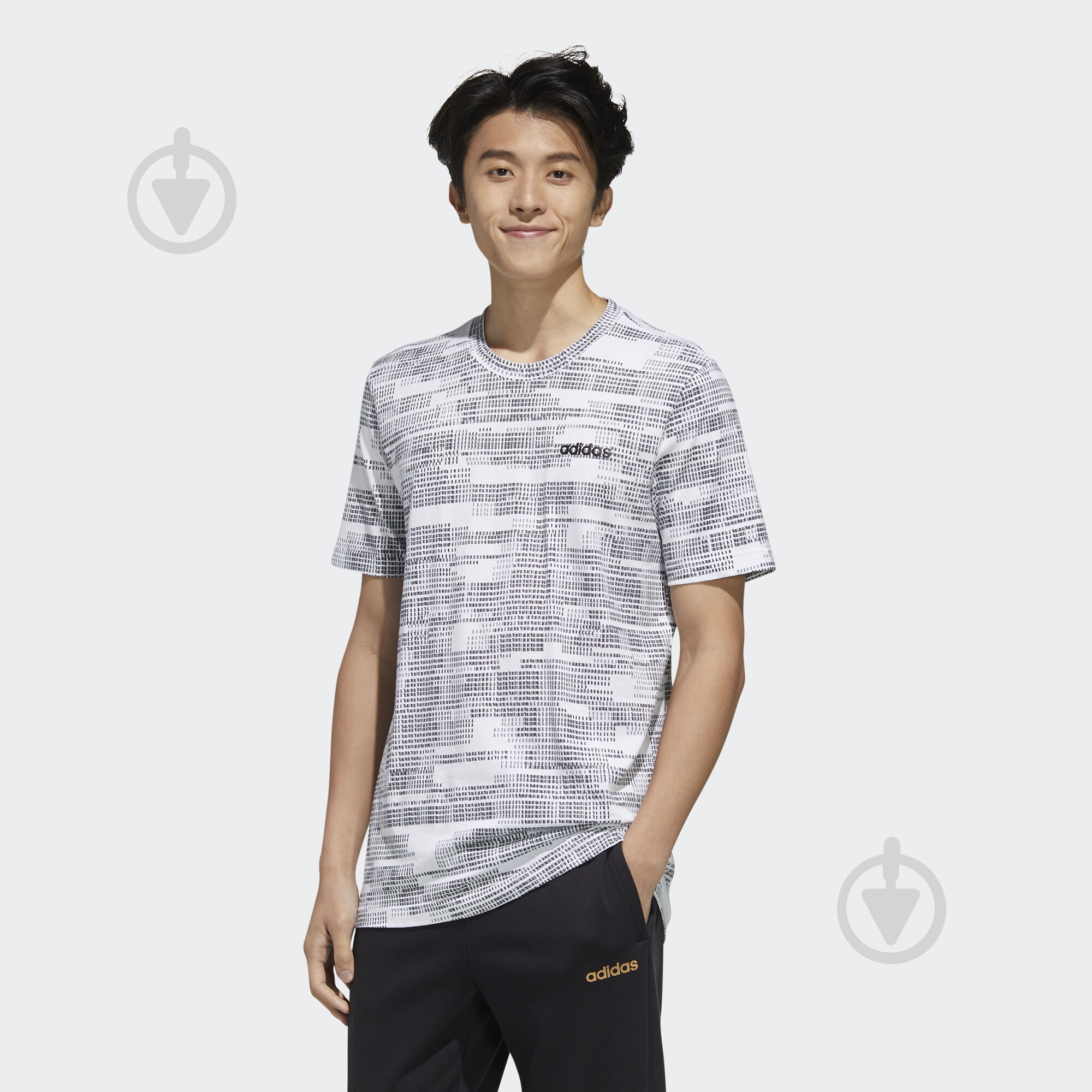 Футболка Adidas M ESS AOP TEE FM3433 р.S белый - фото 3 Футболка Adidas M ESS AOP TEE FM3433 р.S белый - фото 3