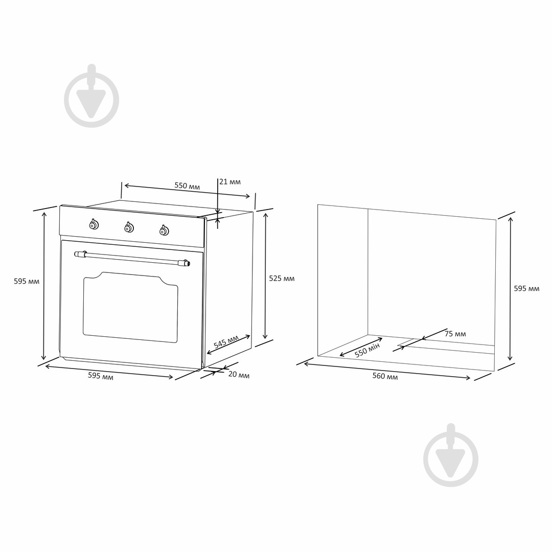Духовой шкаф Eleyus SELENA 6006 BL+RB - фото 4 Духовой шкаф Eleyus SELENA 6006 BL+RB - фото 4