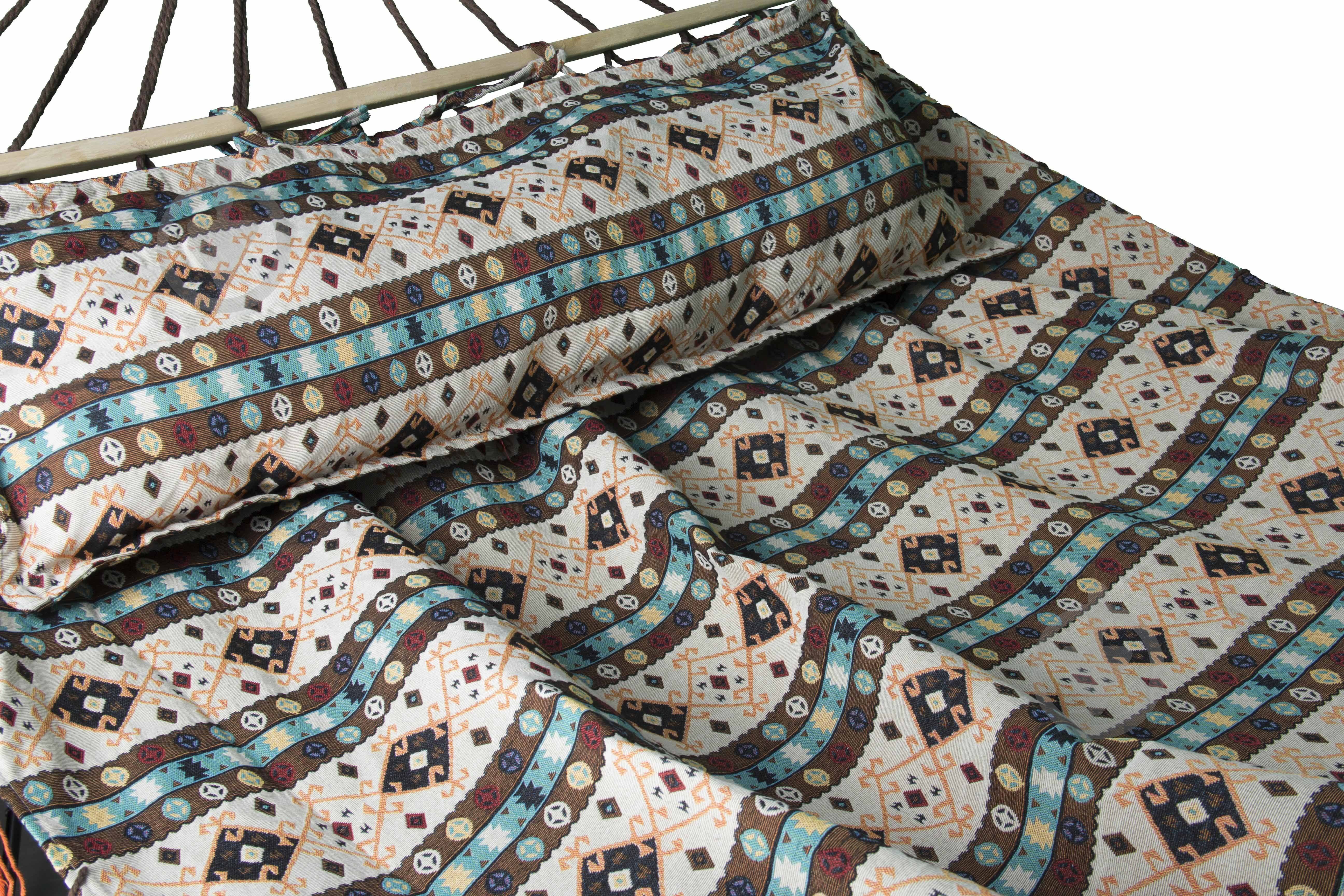 Гамак UP! (Underprice) Бохо с бахромой и подушкой 146x200 см коричневый - фото 2 Гамак UP! (Underprice) Бохо с бахромой и подушкой 146x200 см коричневый - фото 2