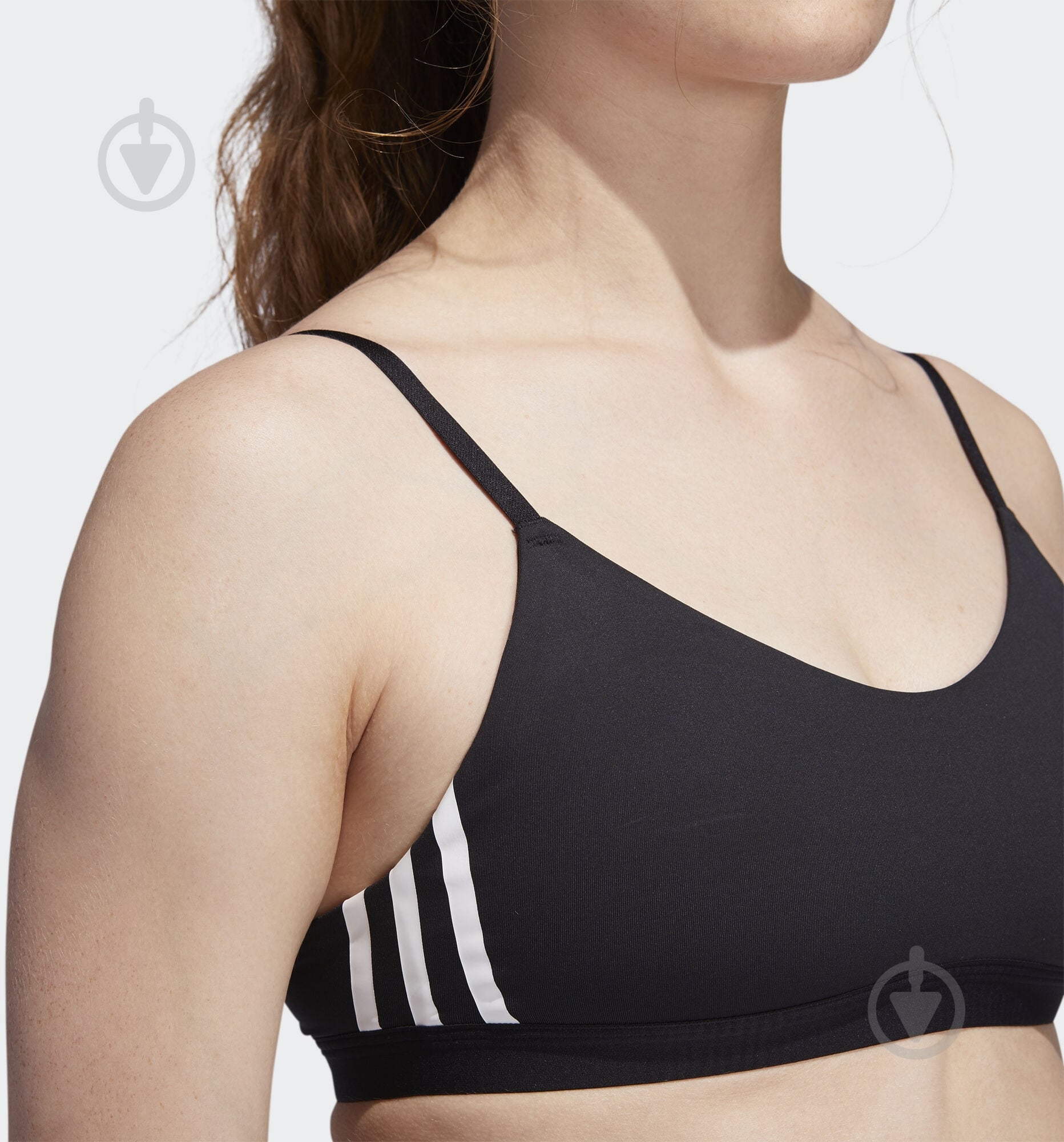Бра Adidas AM 3S BRA FJ7281 р.XS черный - фото 10