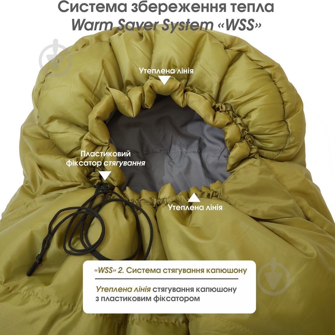 Спальный мешок Mousson RACE L OLIVE - фото 2