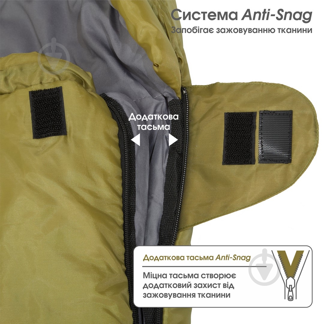 Спальный мешок Mousson RACE L OLIVE - фото 19