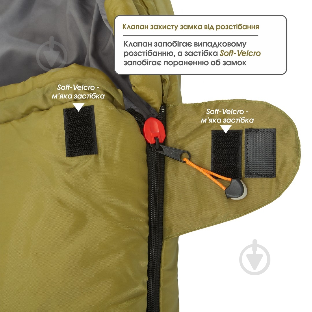 Спальный мешок Mousson RACE L OLIVE - фото 18