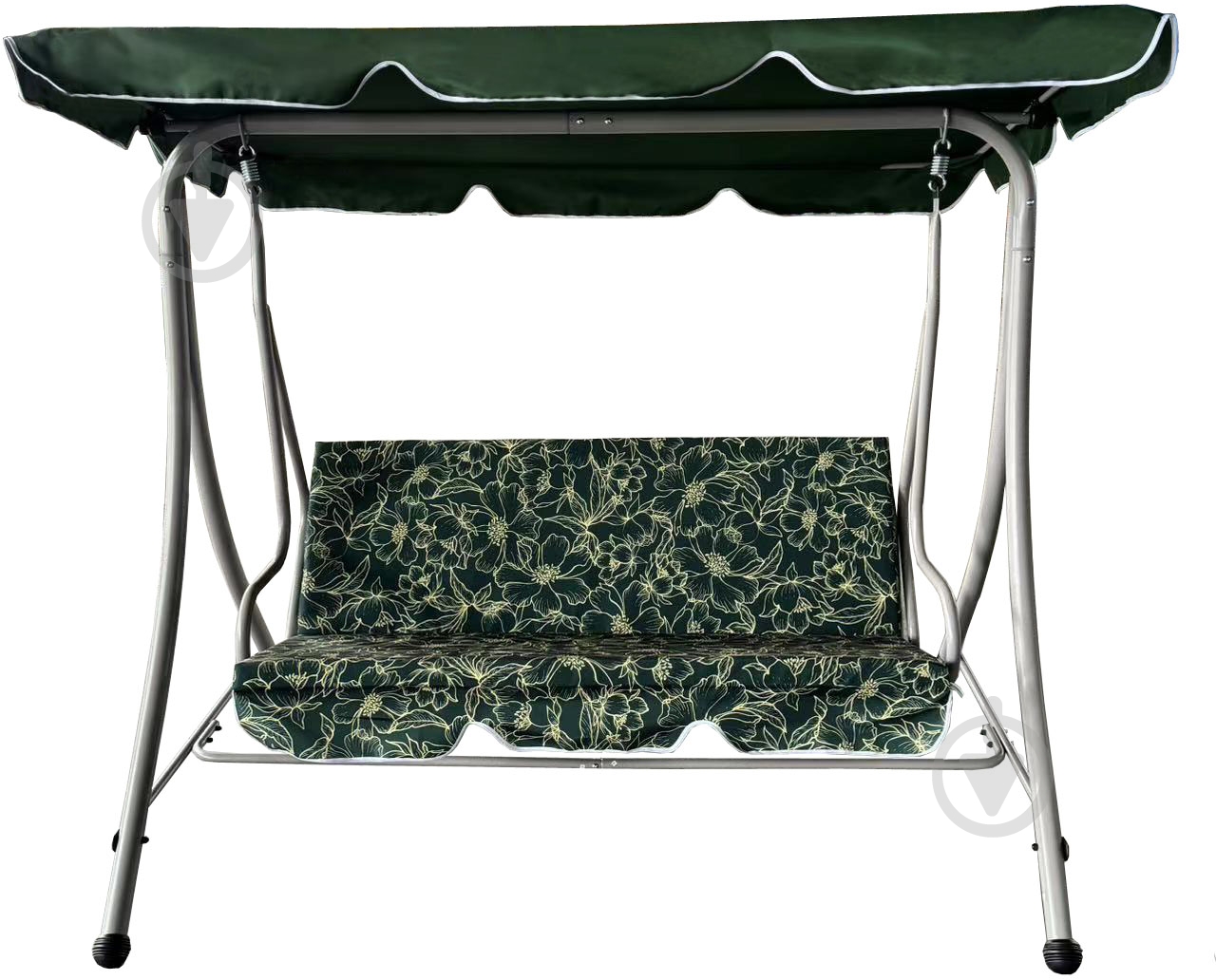 Качели SW103 ГРЕЙС 1900х1250х1640 мм зеленые цветы - фото 1