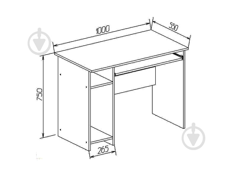 Стол компьютерный DC Eric нимфея альба - фото 5