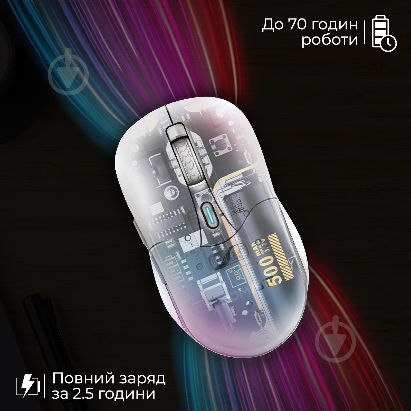 Миша Promate Samo Wireless white (samo.white) - фото 6