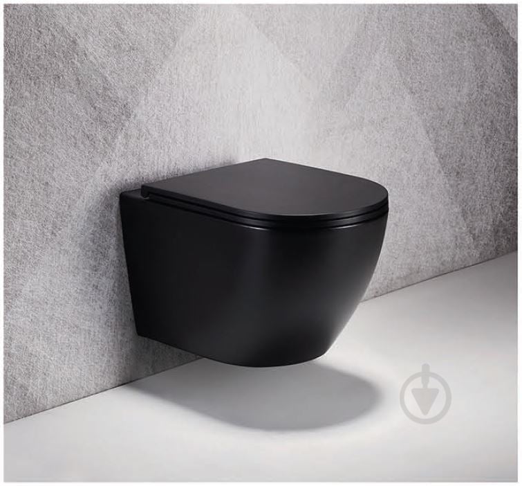 Унитаз подвесной EGO Pure Black - фото 6