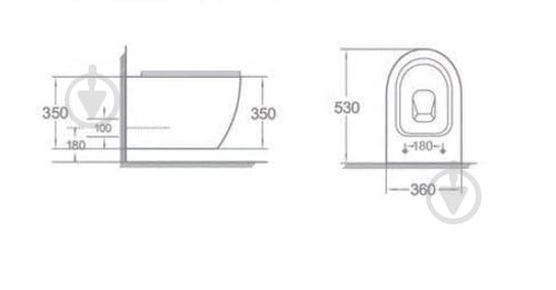 Унитаз подвесной EGO Pure Black - фото 7