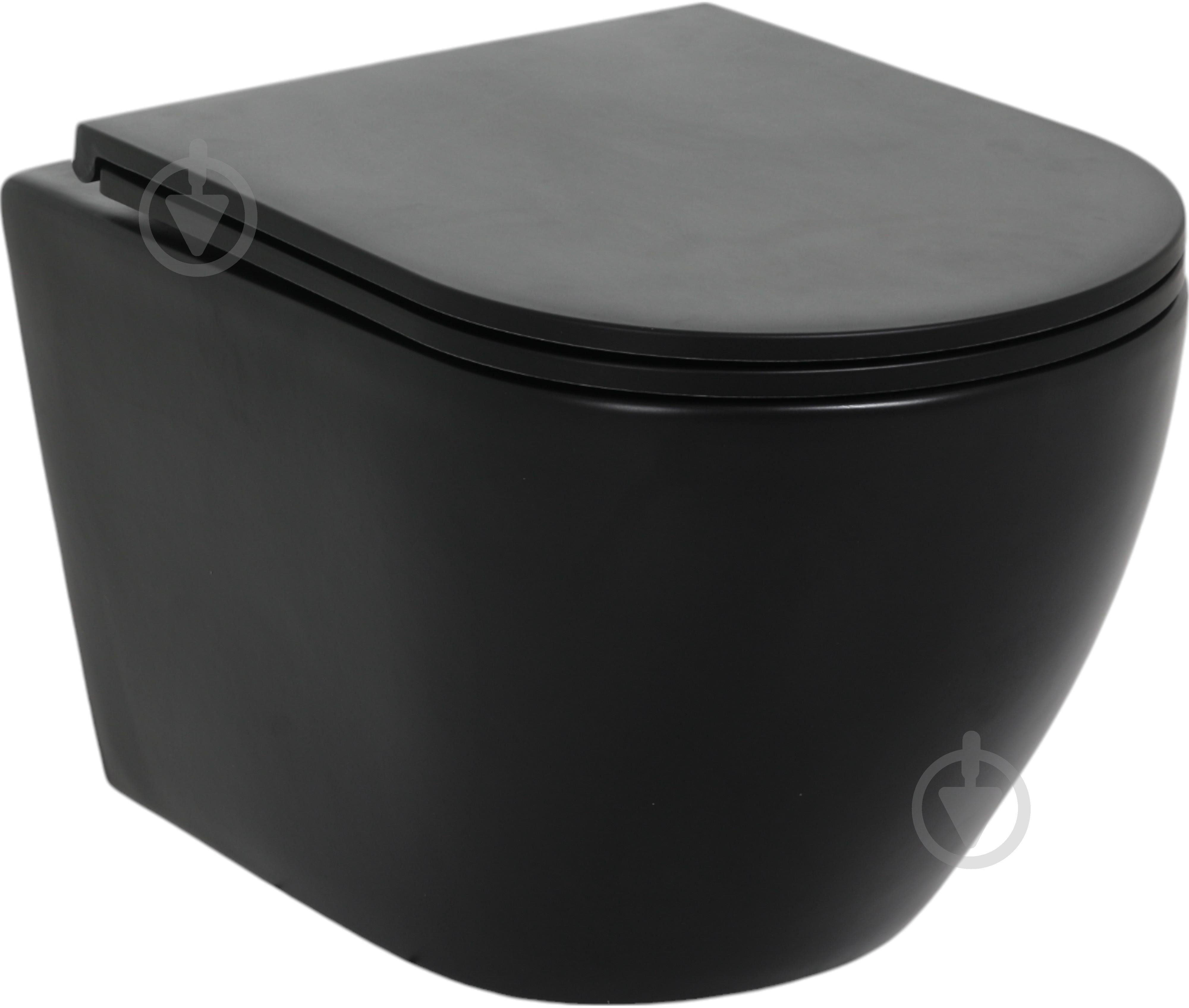 Унитаз подвесной EGO Pure Black - фото 1