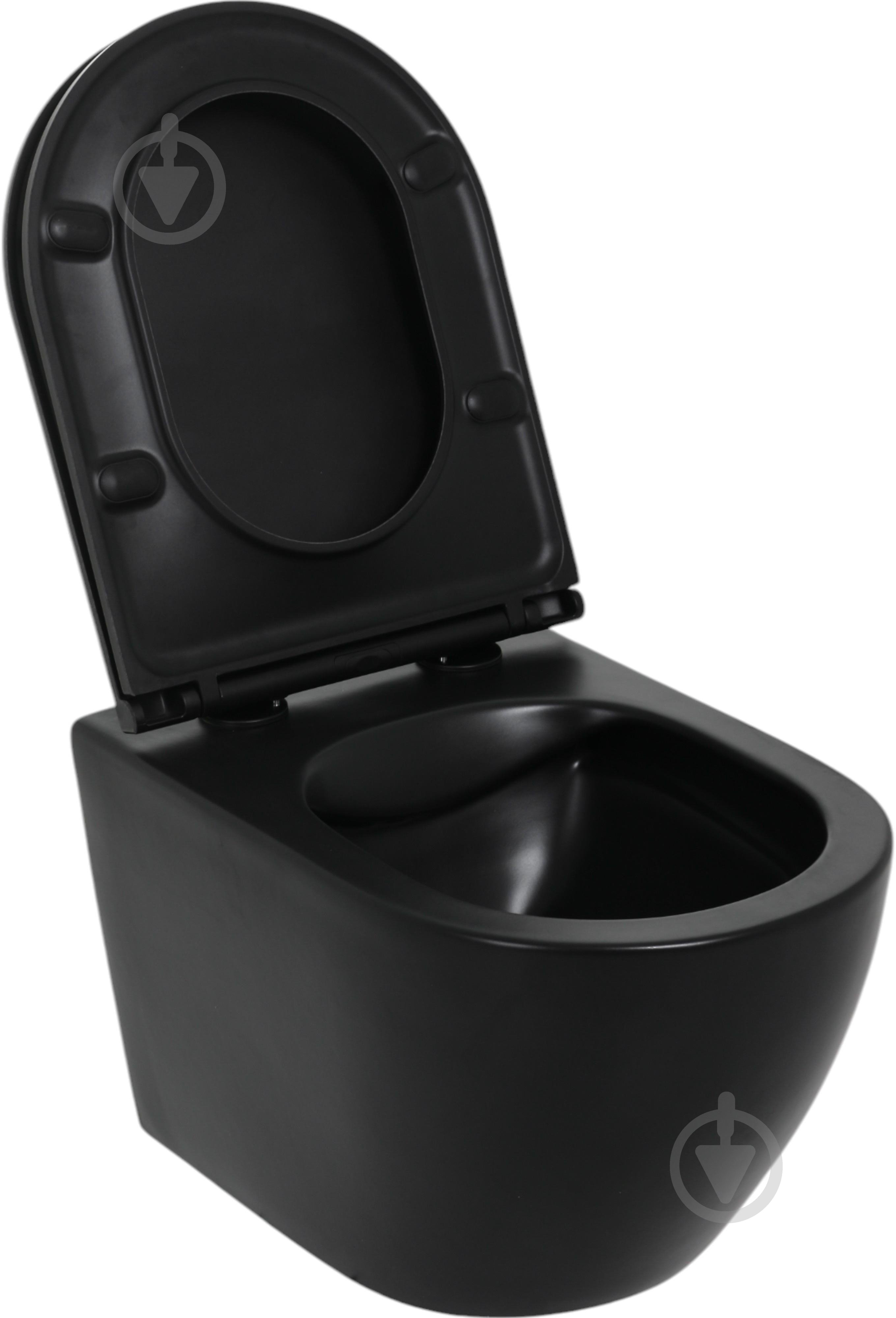 Унитаз подвесной EGO Pure Black - фото 2