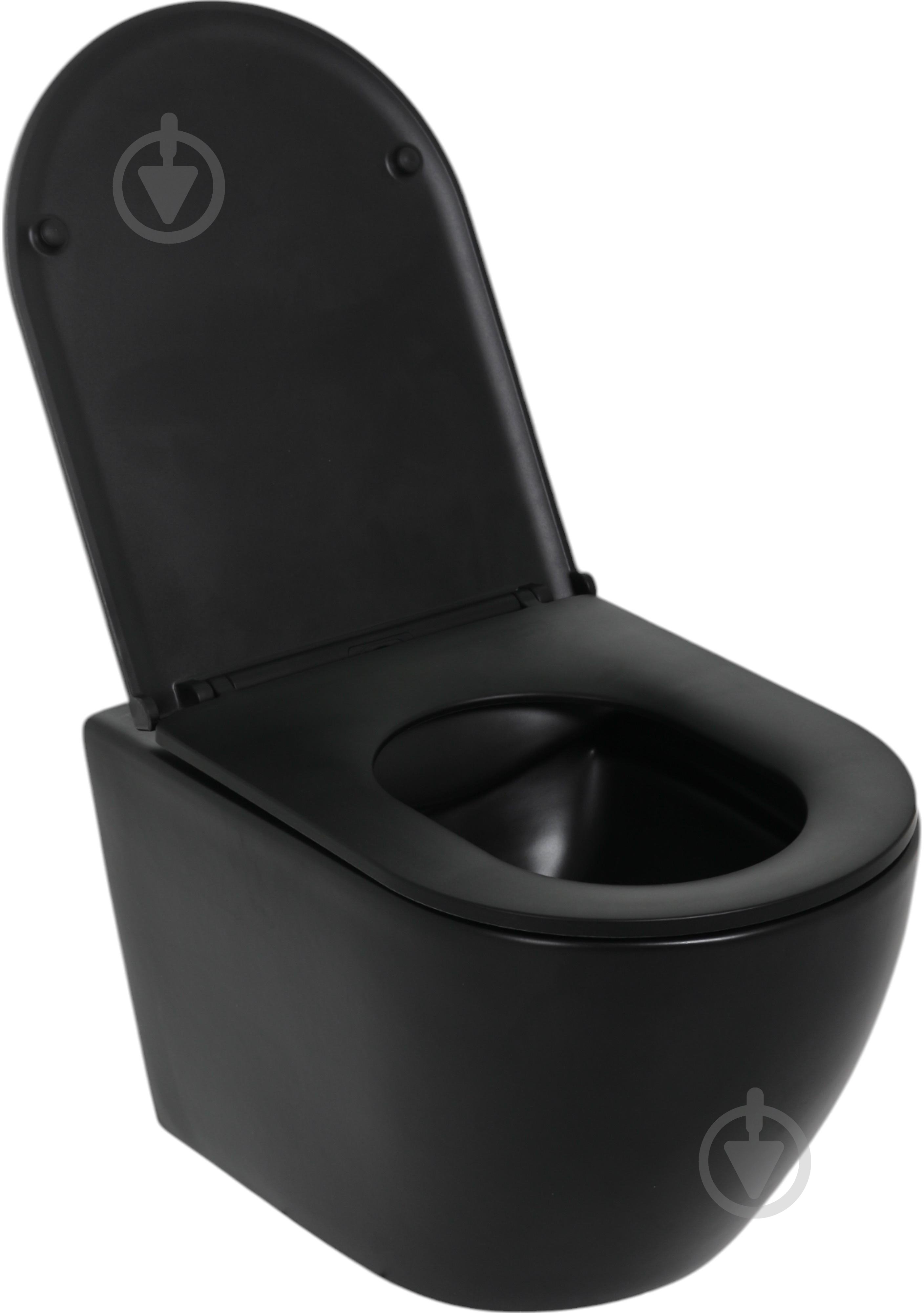 Унитаз подвесной EGO Pure Black - фото 3