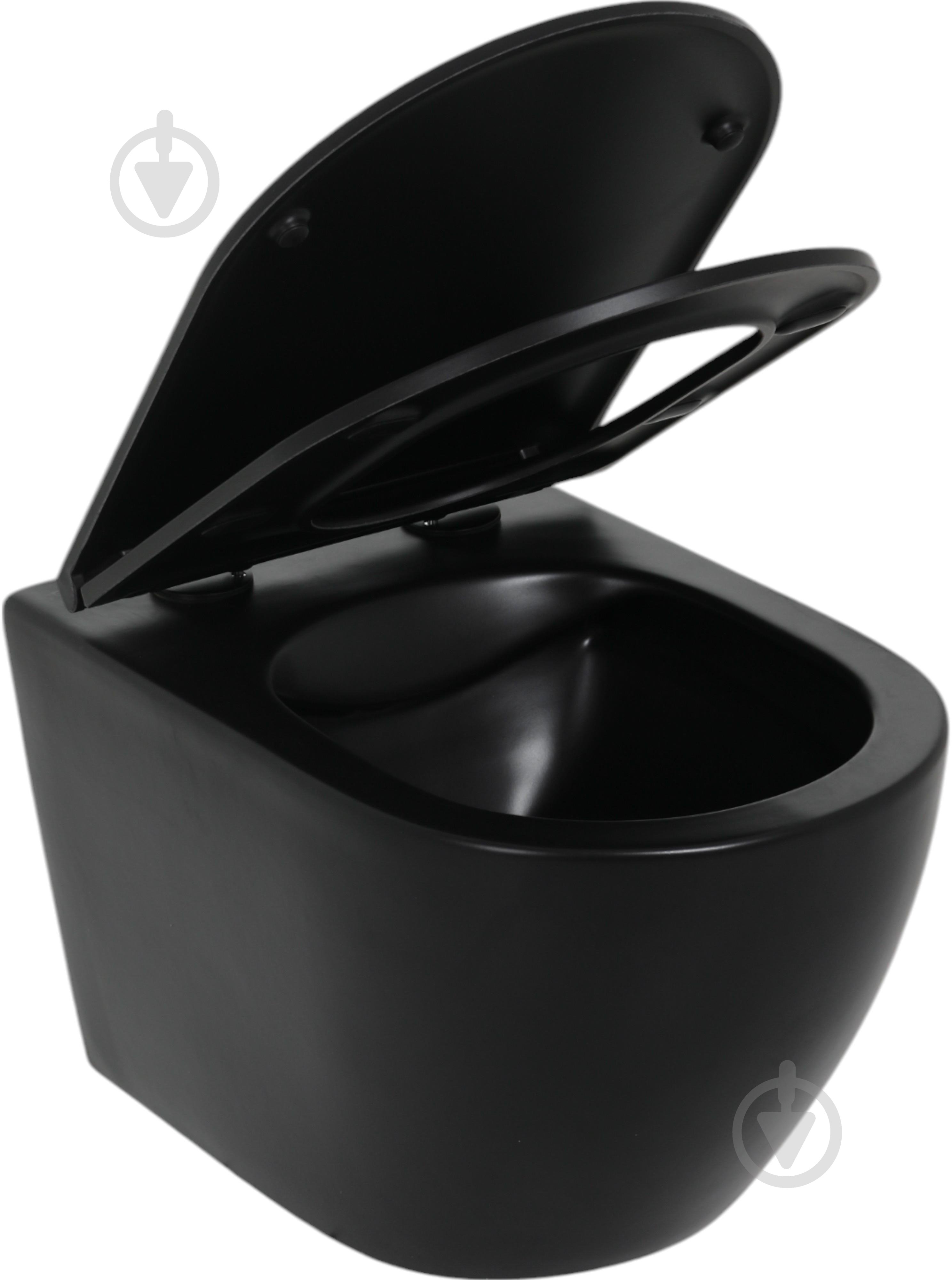 Унитаз подвесной EGO Pure Black - фото 4